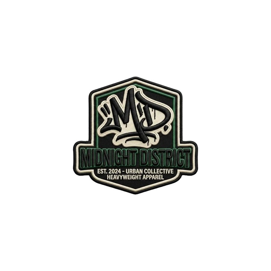 Custom raised embroidered horse-and-rider patch