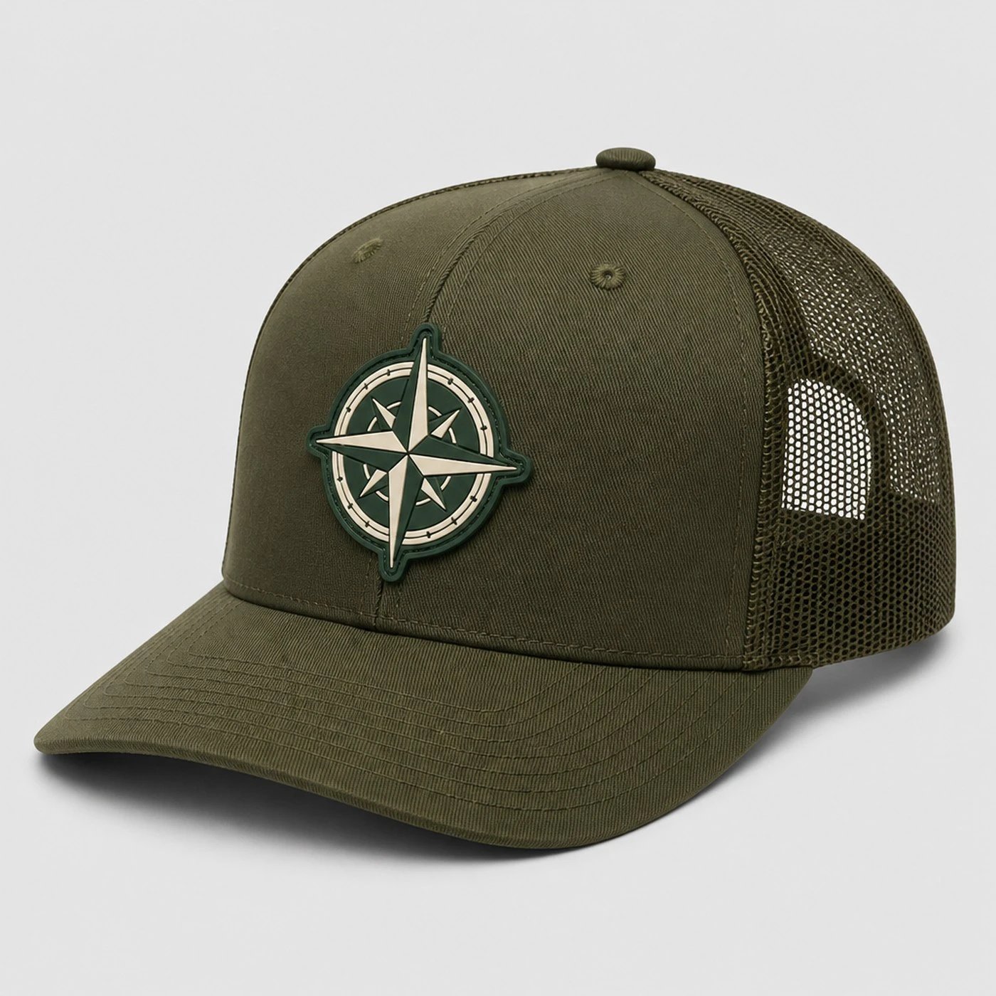 Custom trucker hat with PVC patch
