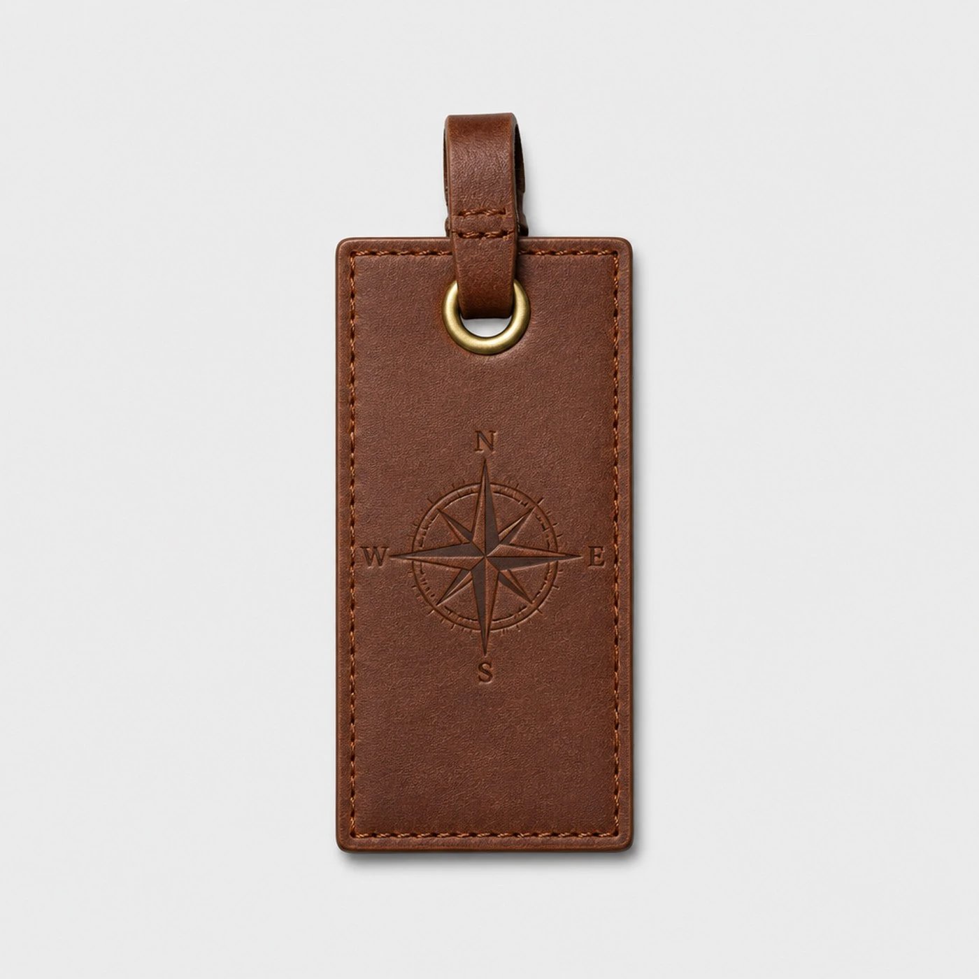 Custom leather luggage tag