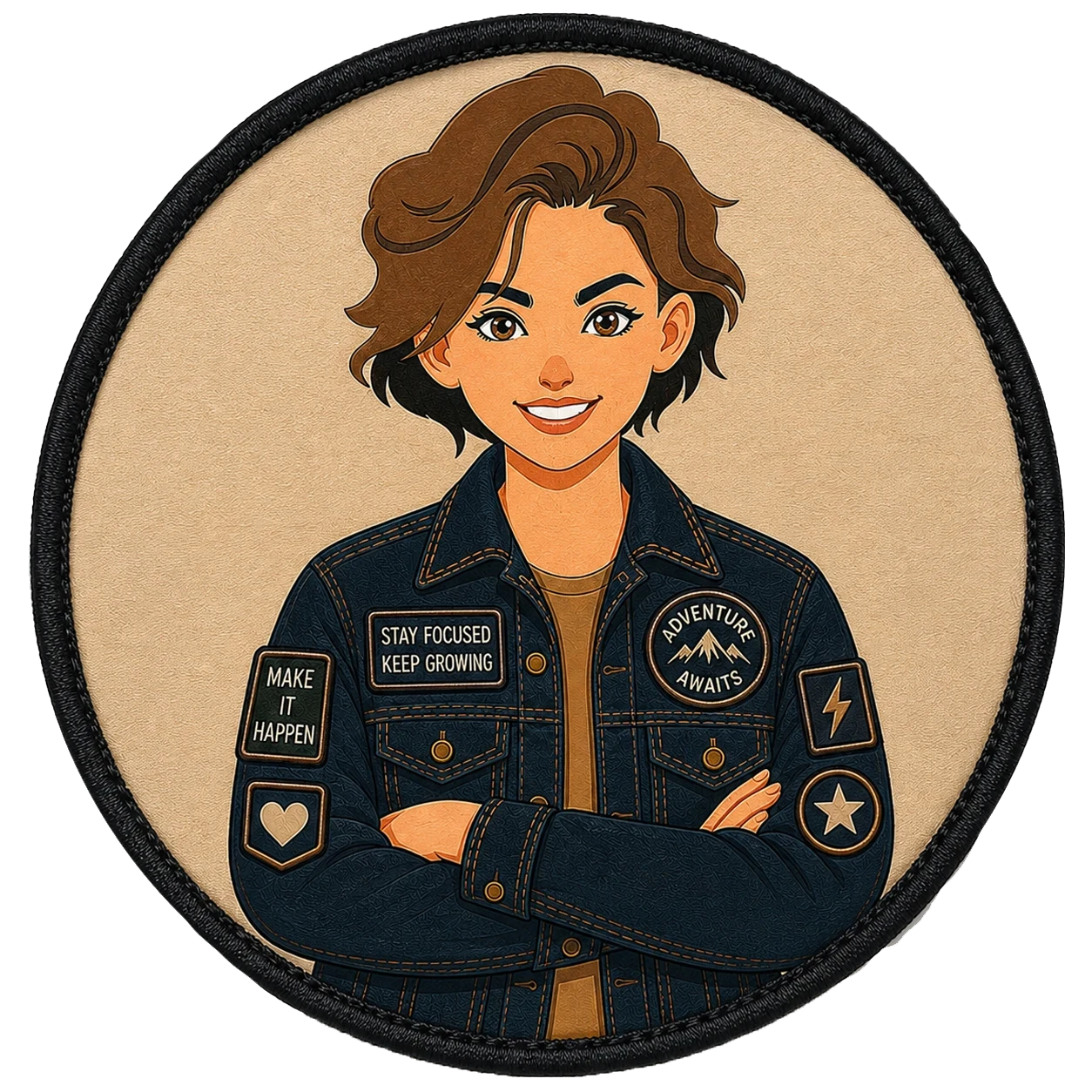 Finished full-color custom printed patch
